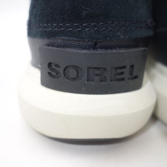 NEW Sorel Explorer II Joan Cozy Boot  BLACK Sea Salt White Women's 9 - Picture 6 of 9